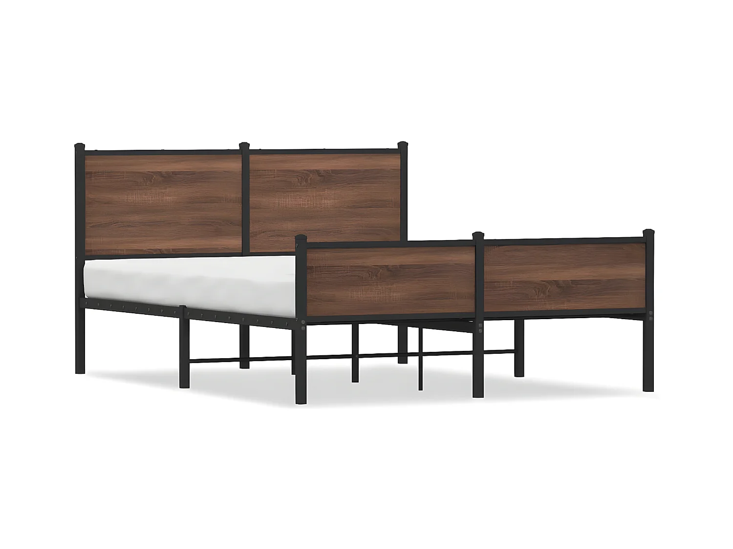 Cadre de lit métal avec tête de lit et pied de lit 140x190 cm