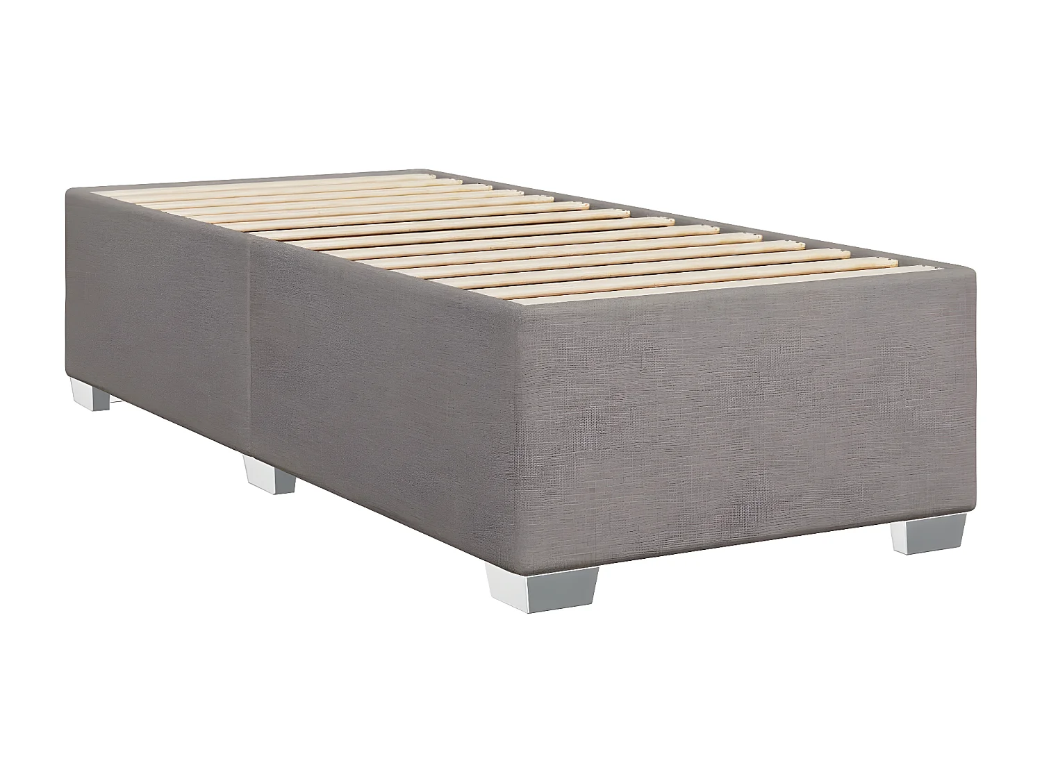 Estructura de cama de tela gris taupe 80x200 cm