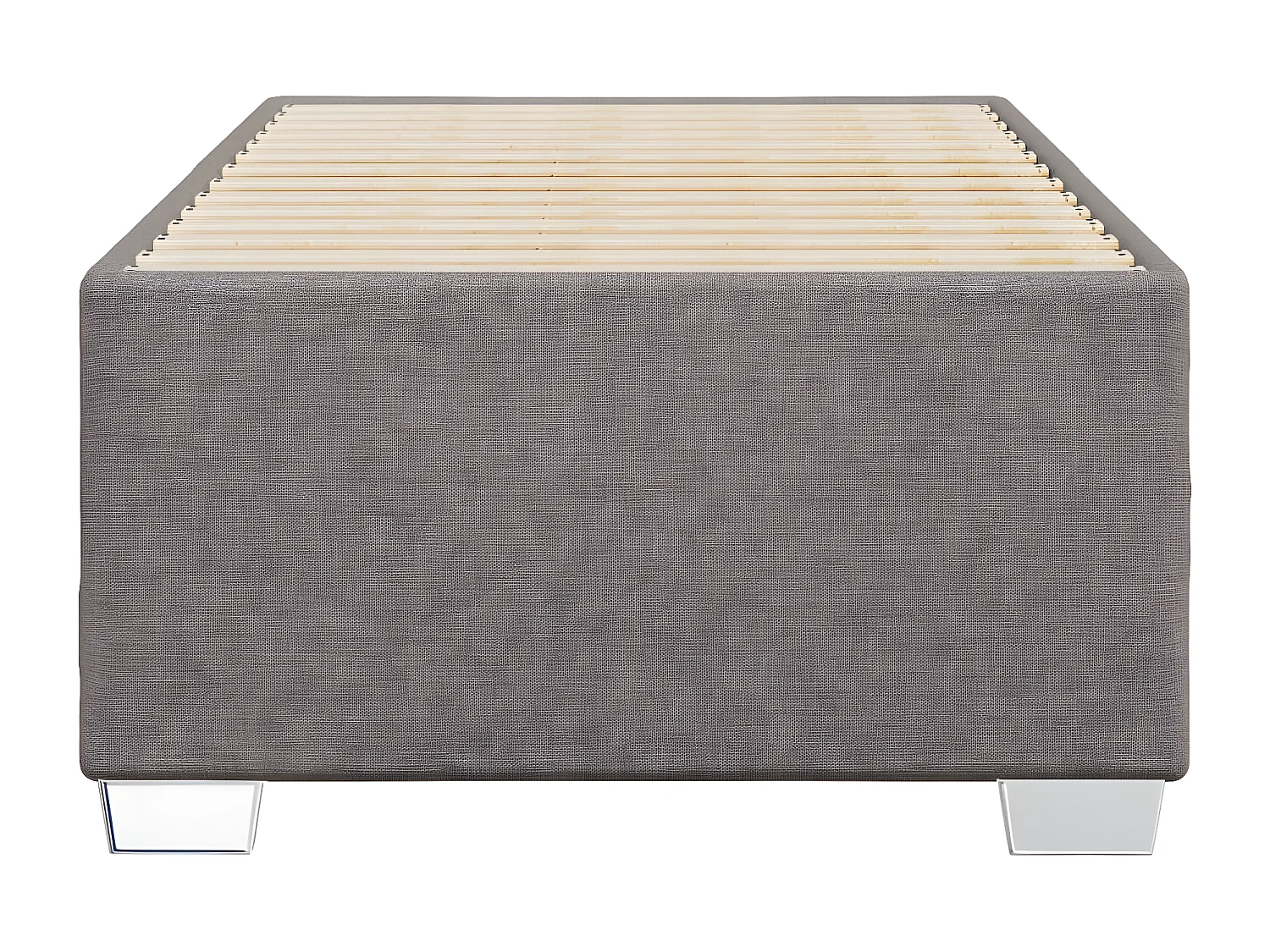 Estructura de cama de tela gris taupe 80x200 cm