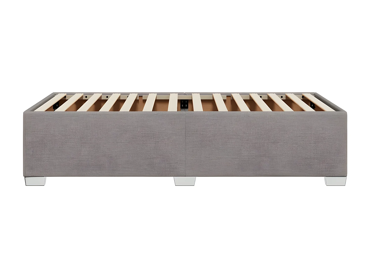 Estructura de cama de tela gris taupe 80x200 cm
