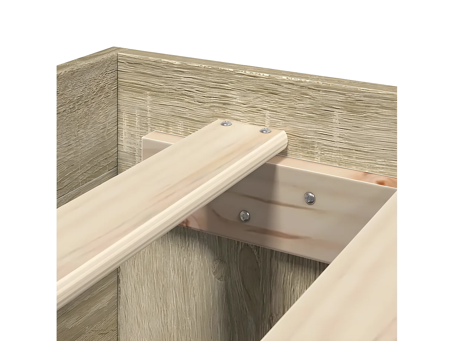 Estructura de cama madera de ingeniería roble Sonoma 180x200 cm