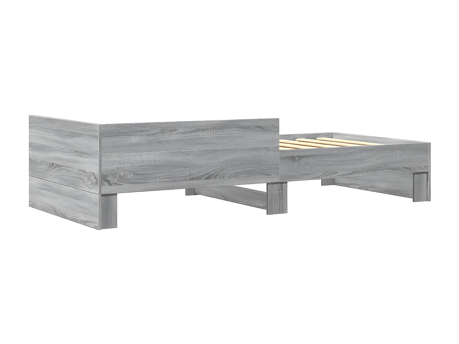 Cadre de lit sonoma gris 100x200 cm bois d'ingénierie