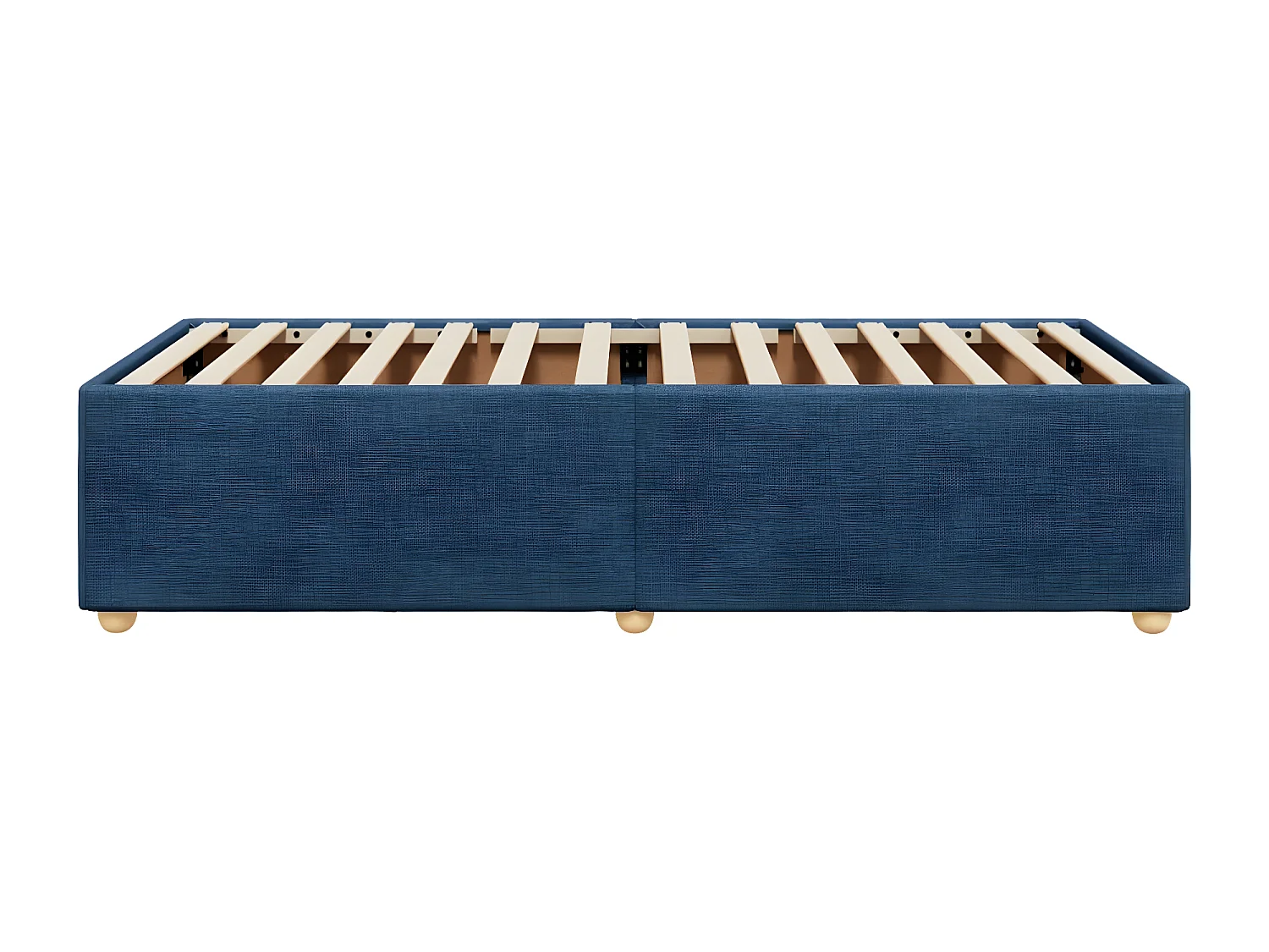 Estructura de cama de tela azul 90x200 cm