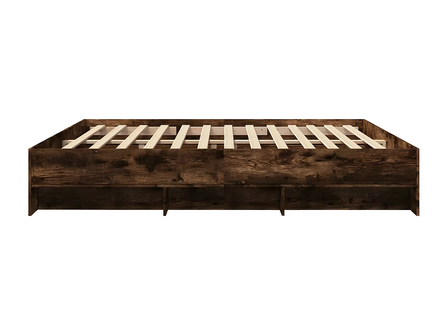 Estructura de cama madera de ingeniería roble ahumado 180x200cm