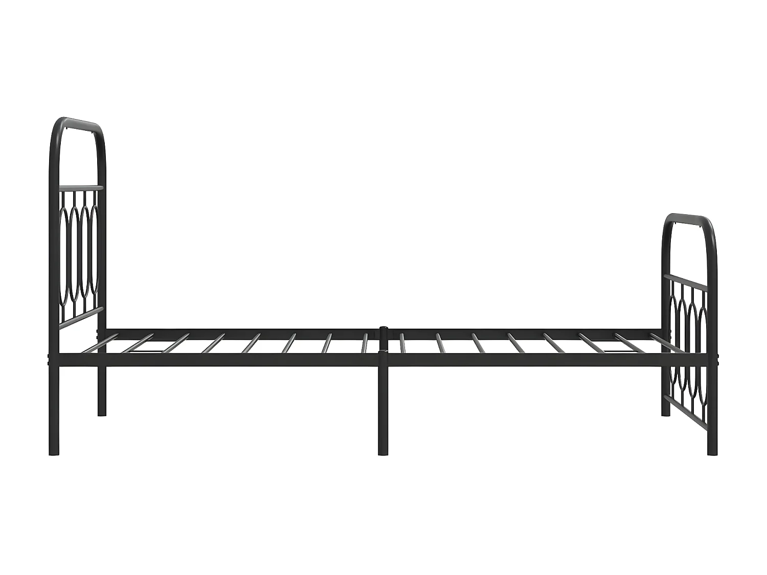 Estrutura de cama com cabeceira e pés 80x200 cm metal preto