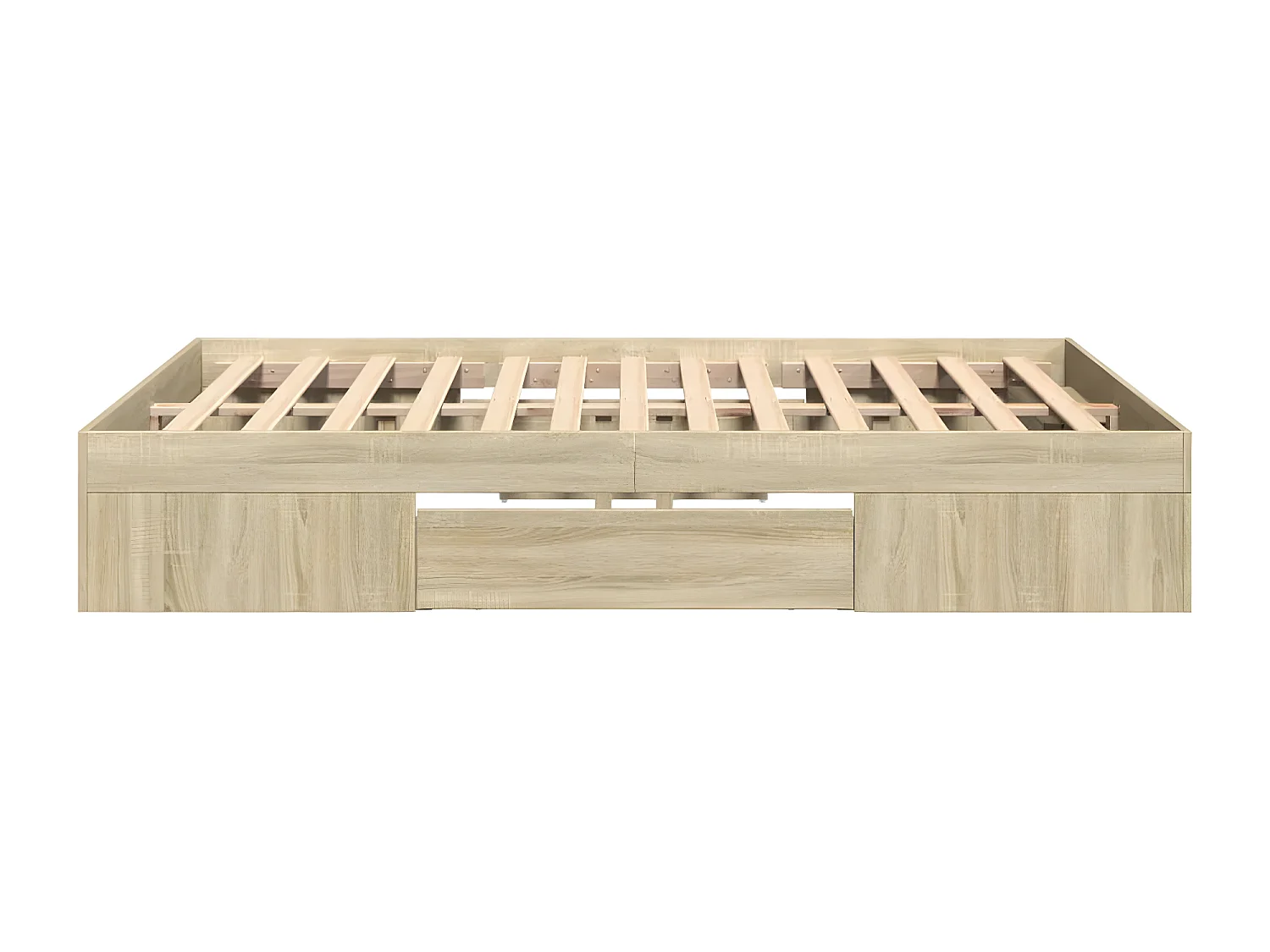 Cadre de lit chêne sonoma 135x190 cm bois d'ingénierie