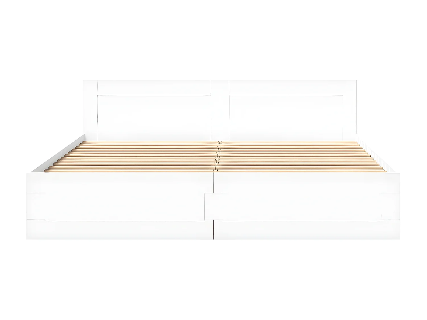 Estrutura cama c/ cabeceira 180x200 cm derivados madeira branco