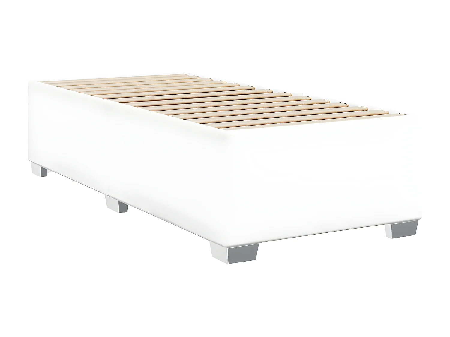 Cadre de lit Blanc 100x200 cm Similicuir