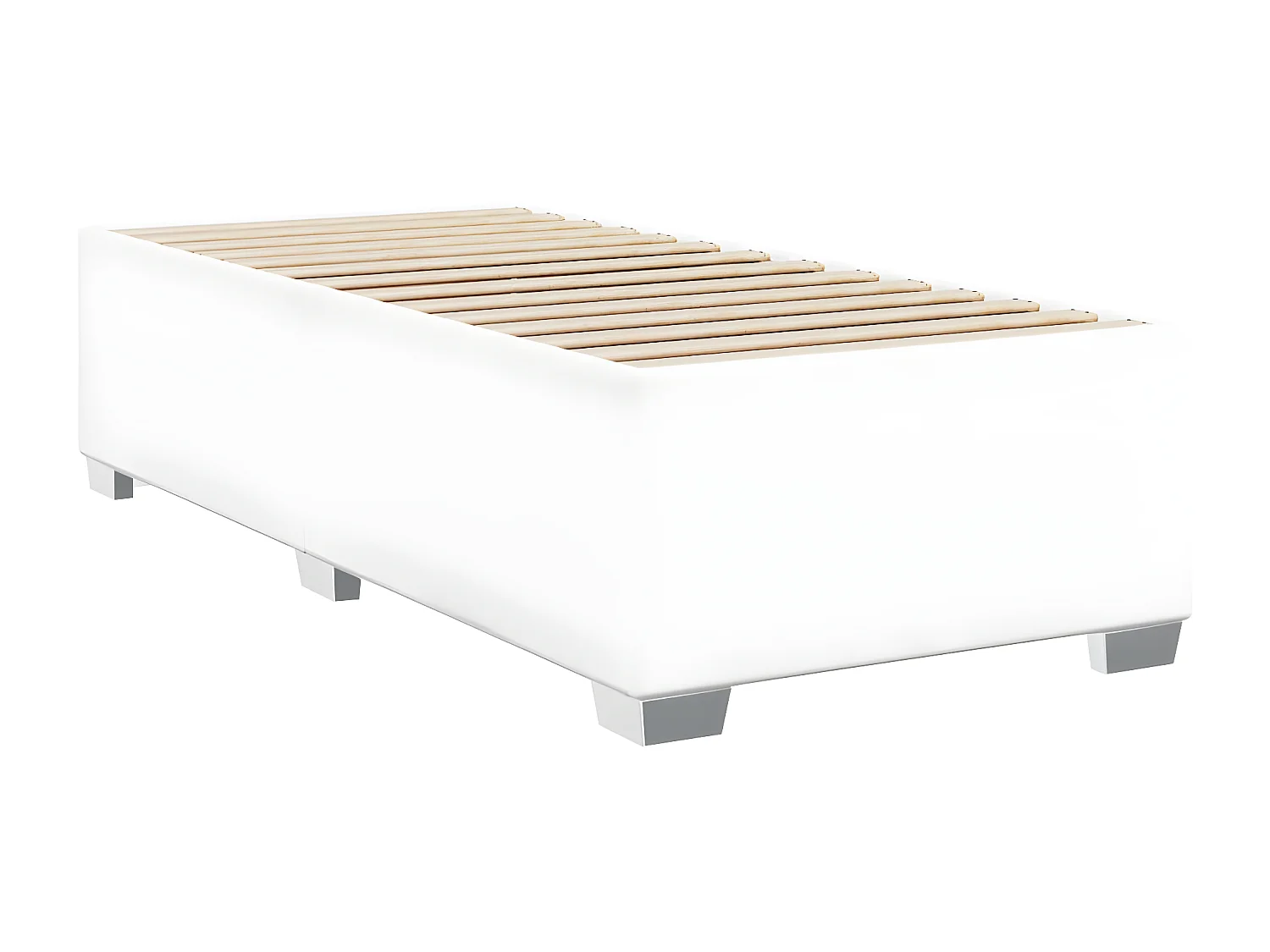 Cadre de lit Blanc 100x200 cm Similicuir