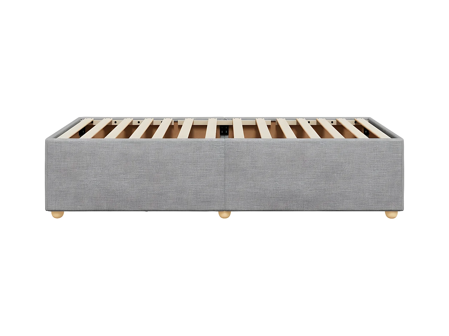 Cadre de lit Gris clair 100x200 cm Tissu