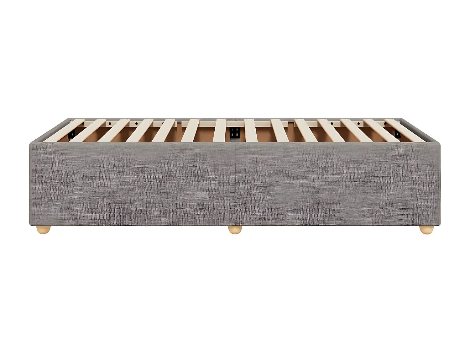 Estrutura de cama 90x190 cm tecido cinza-acastanhado