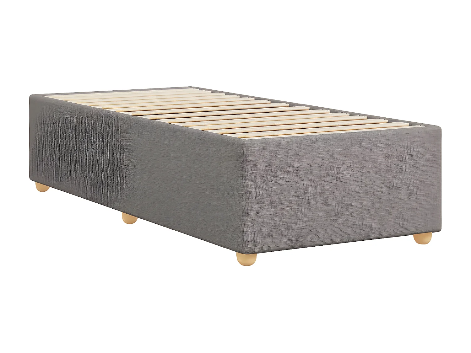 Estrutura de cama 90x190 cm tecido cinza-acastanhado