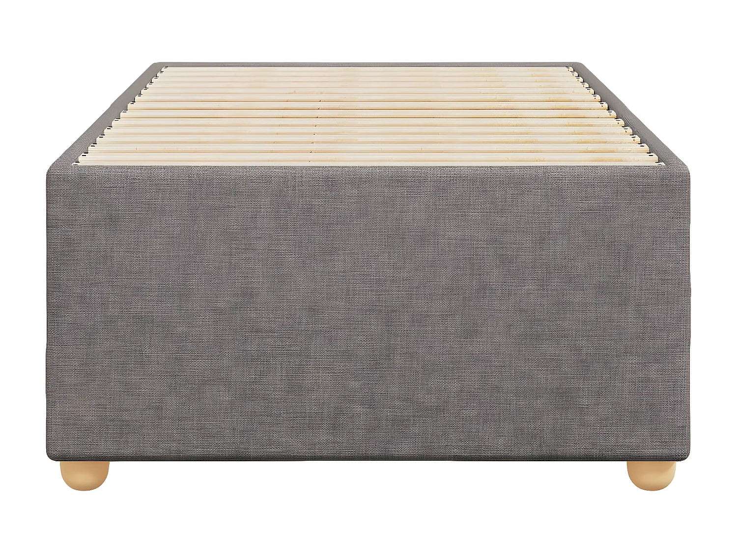 Estrutura de cama 90x190 cm tecido cinza-acastanhado