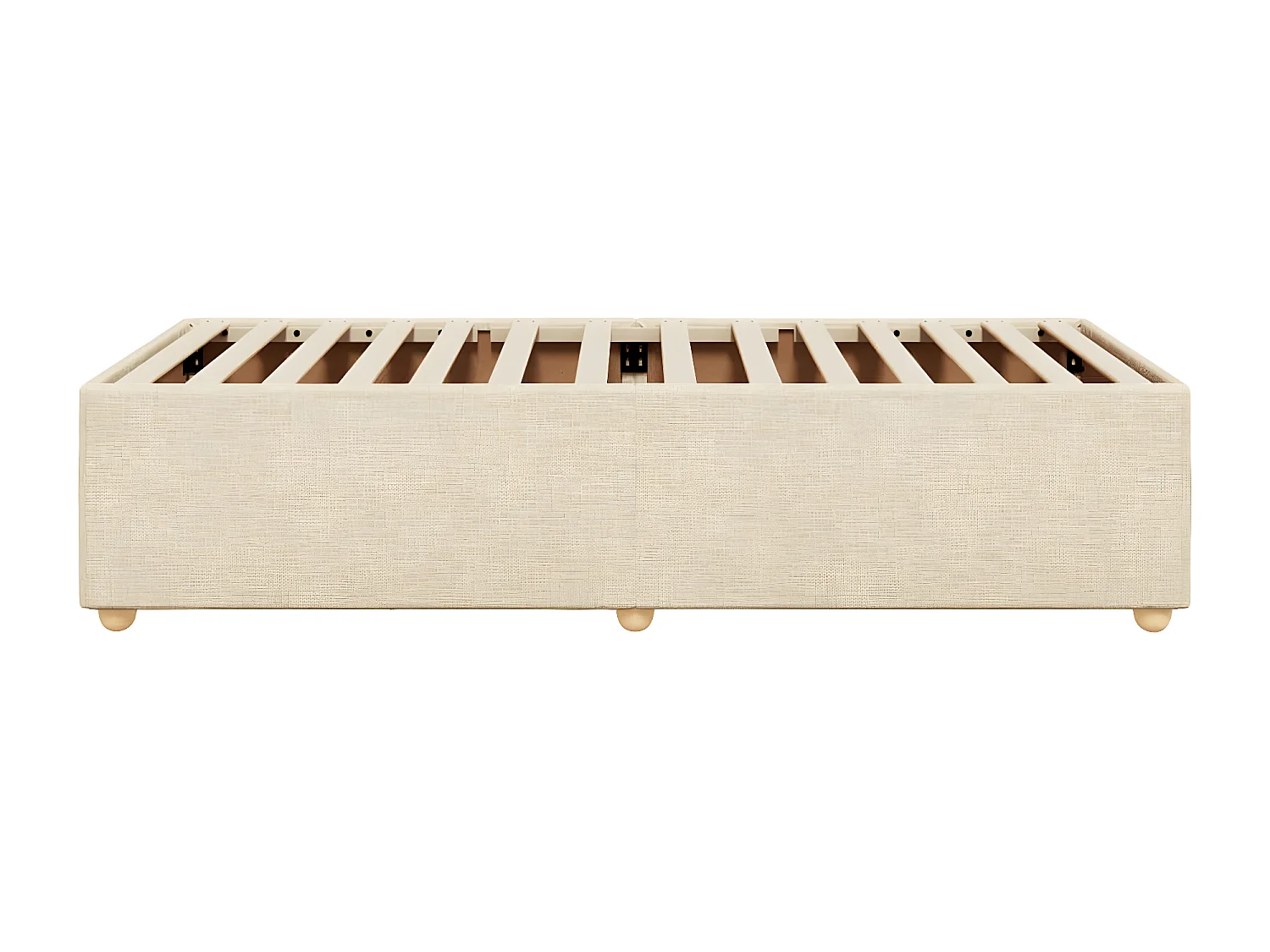 Cadre de lit Crème 100 x 200 cm Tissu