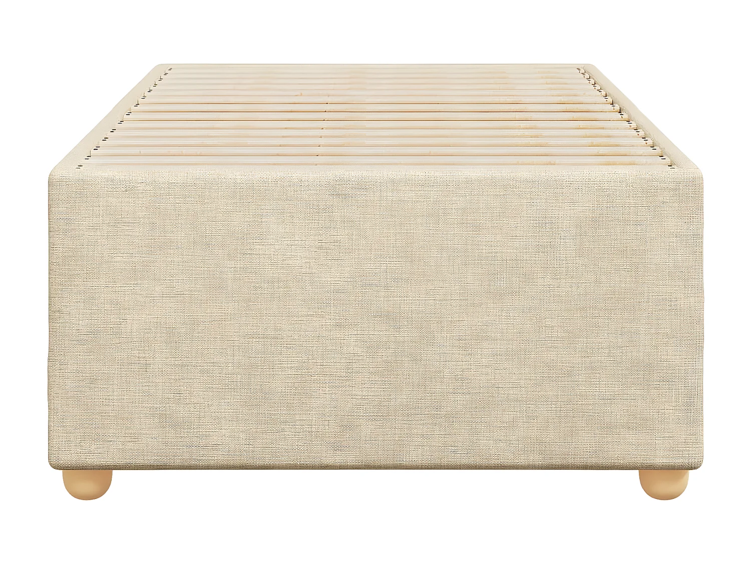 Estructura de cama de tela color crema 100x200 cm