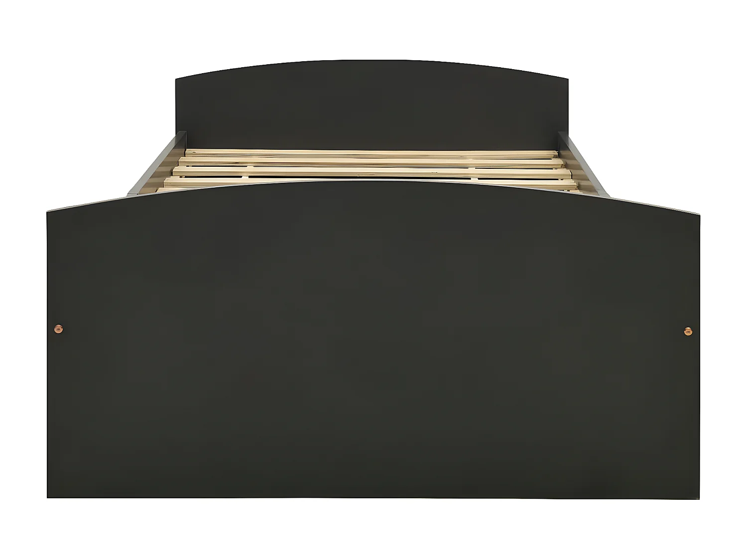 Estrutura de cama c/ 2 gavetas 90x200 cm pinho maciço cinzento