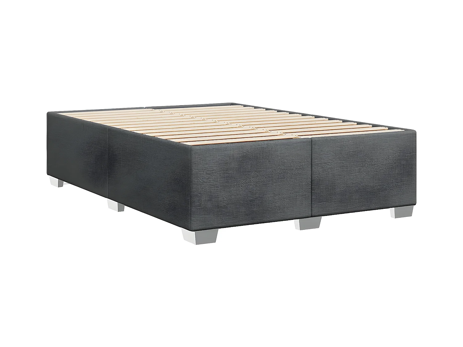 Cadre de lit Gris foncé 140 x 200 cm Tissu