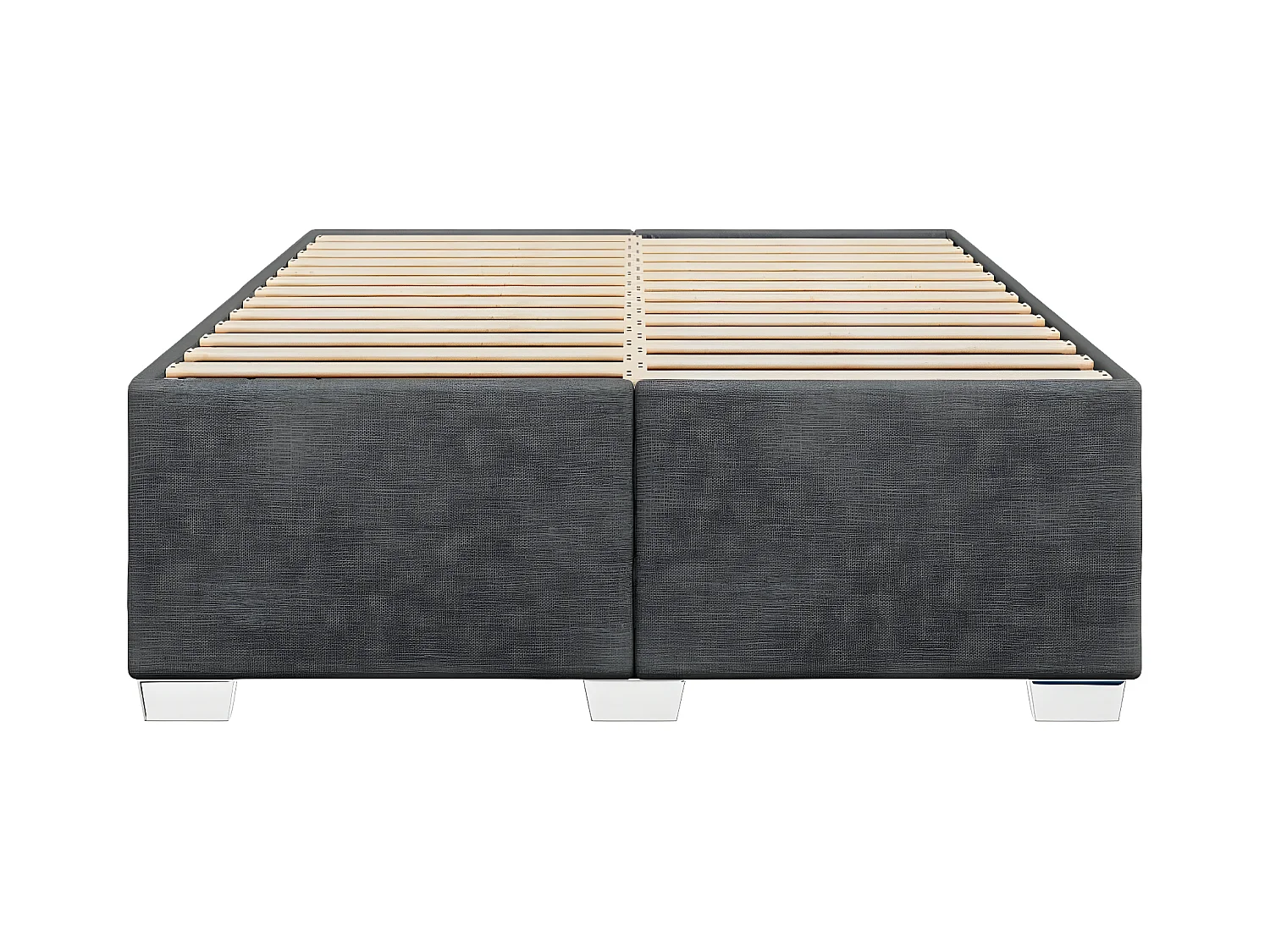 Cadre de lit Gris foncé 140 x 200 cm Tissu