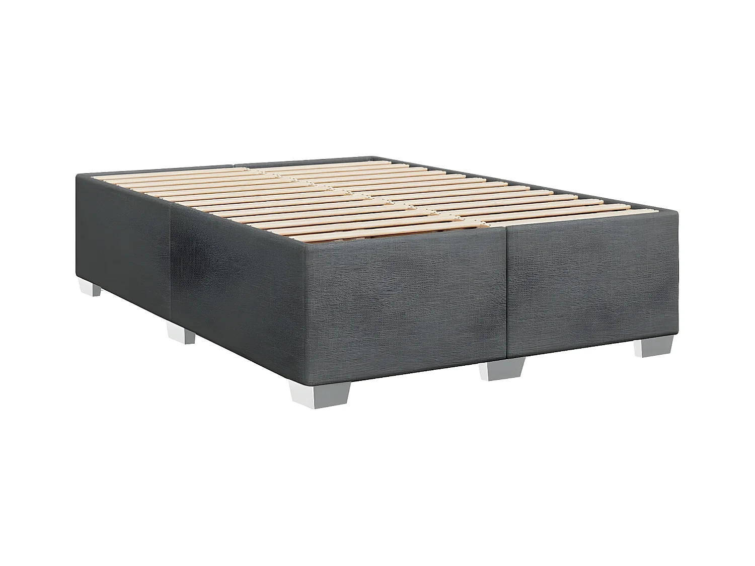 Cadre de lit Gris foncé 140 x 200 cm Tissu