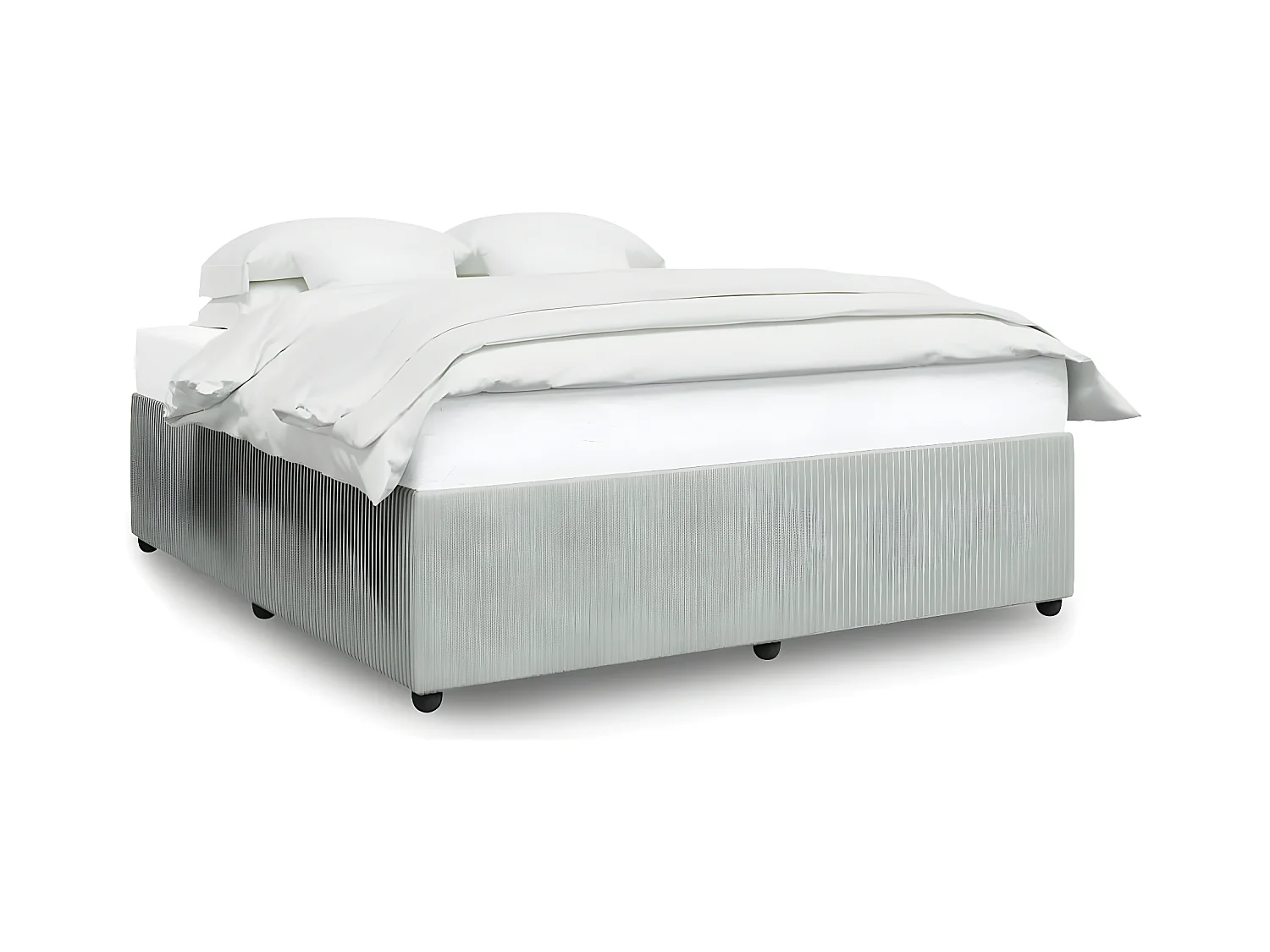 Cadre de lit Gris clair 200x200 cm Velours