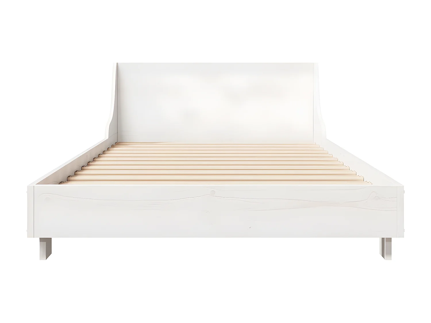 Cama sem colchão 90x200 cm madeira de pinho maciça branco