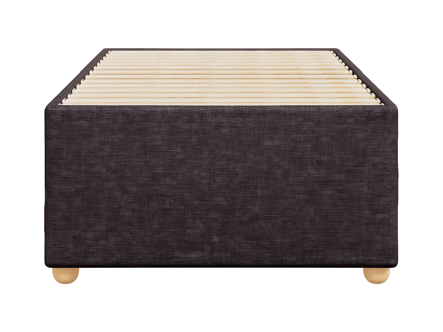 Cadre de lit Marron foncé 90x200 cm Tissu