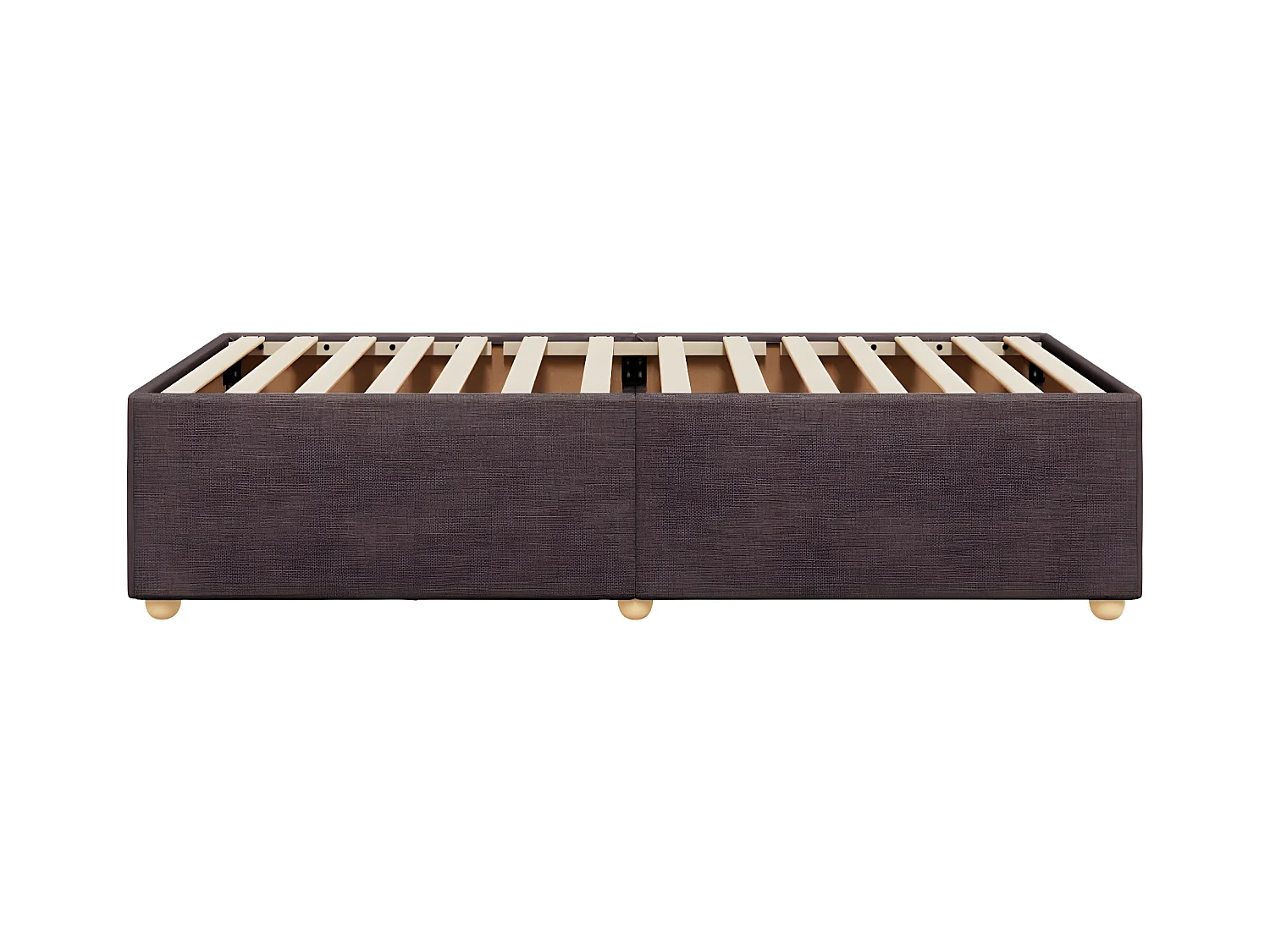 Cadre de lit Marron foncé 90x200 cm Tissu