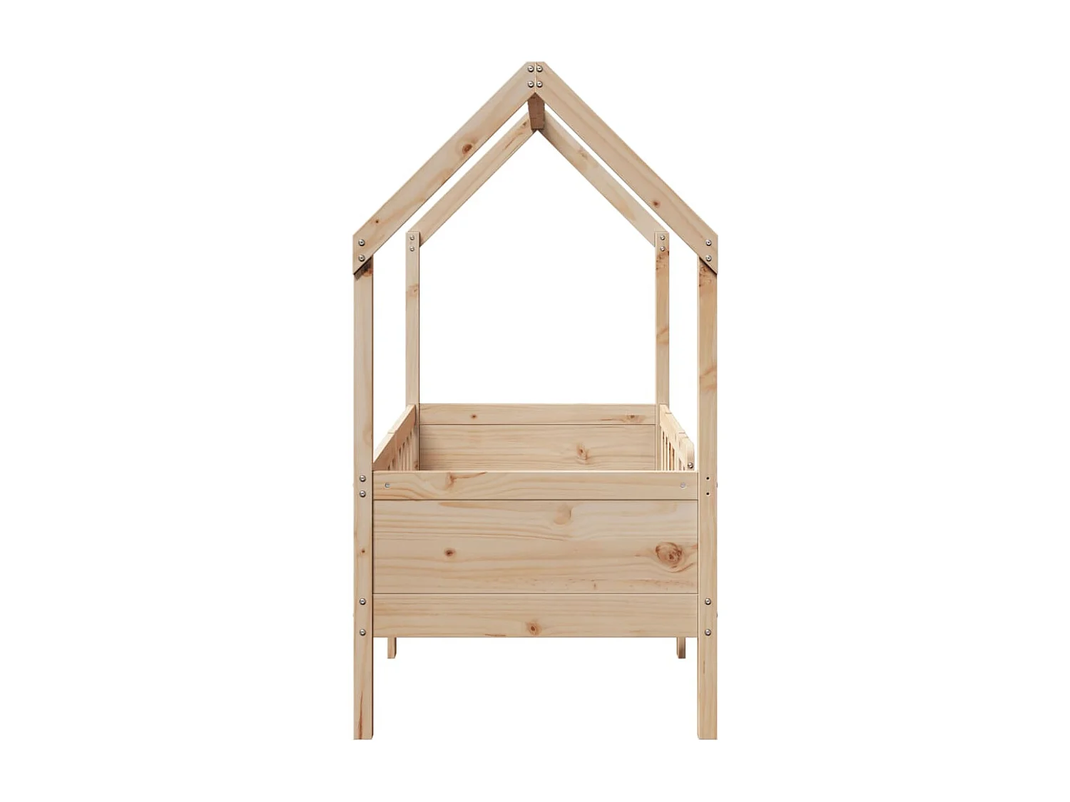 Cadre de lit d'enfants forme de maison 70x140cm bois pin massif