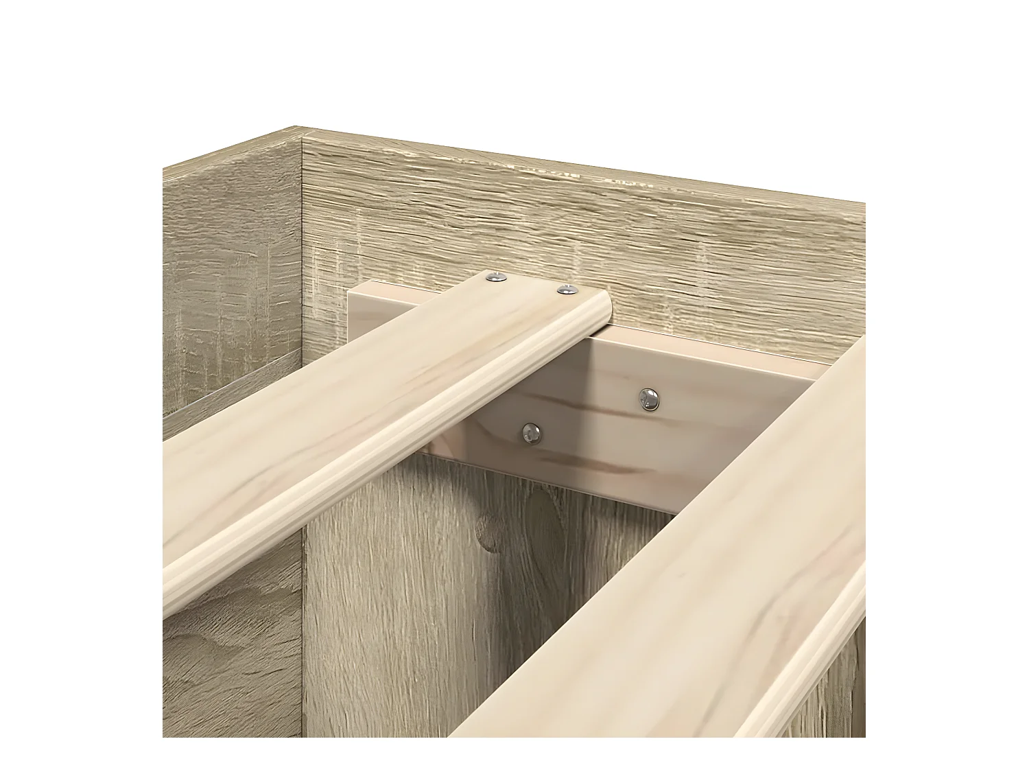 Cadre de lit avec tête de lit chêne sonoma 140x190 cm