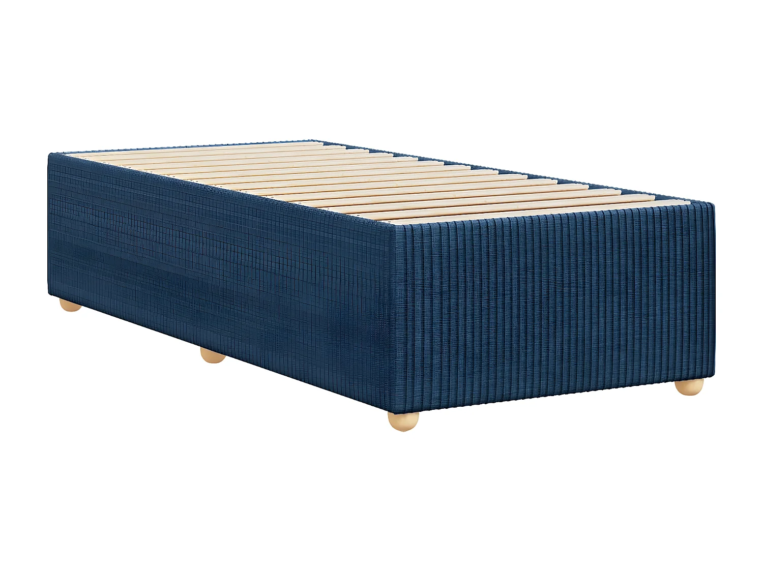 Cadre de lit Bleu 90x190 cm Tissu