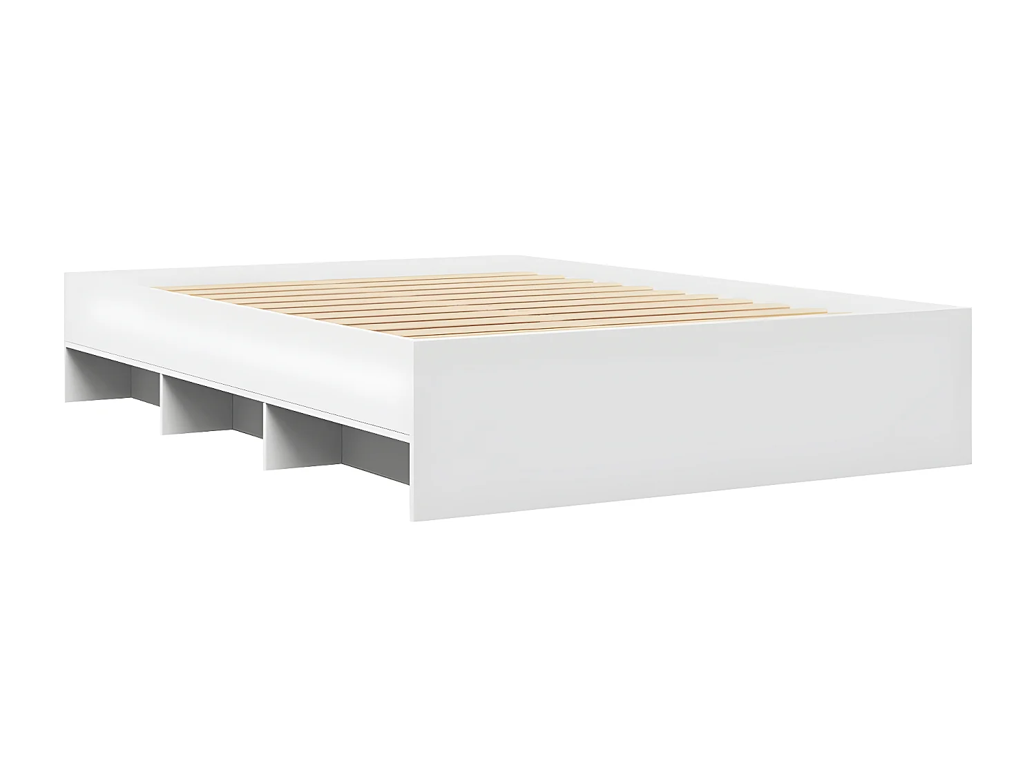 Estructura de cama madera de ingeniería blanca 120x190 cm
