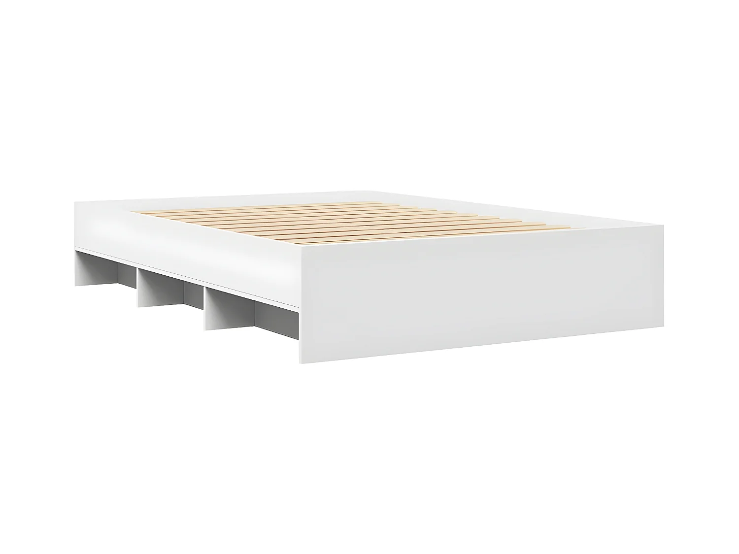 Estructura de cama madera de ingeniería blanca 120x190 cm