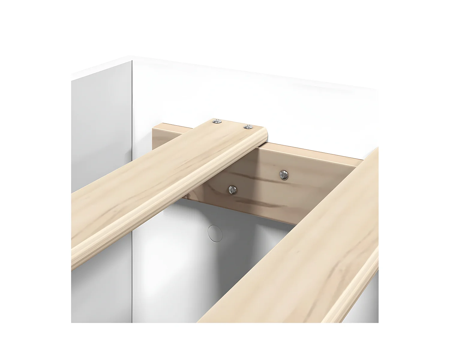 Estructura de cama madera de ingeniería blanca 120x190 cm