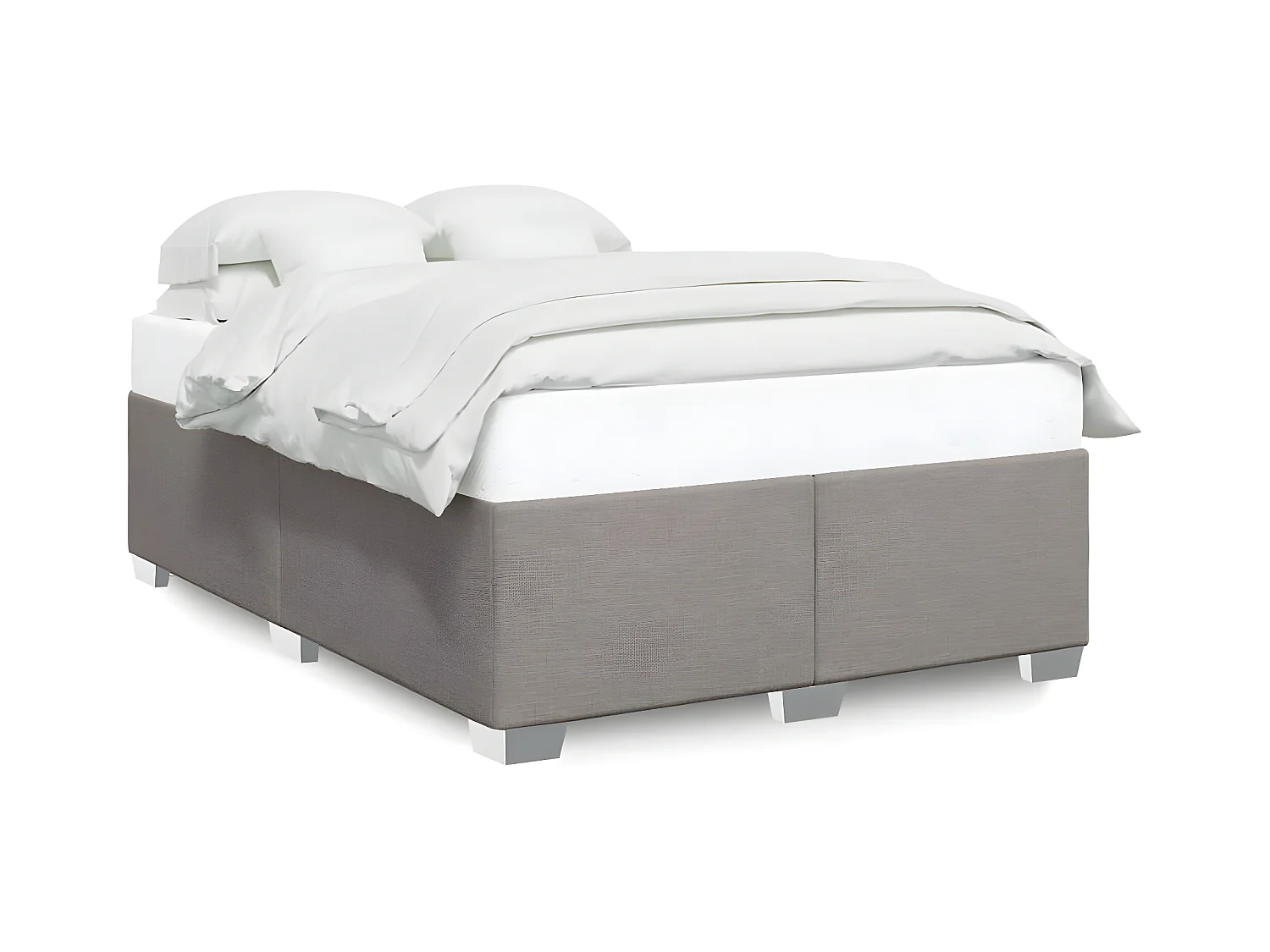 Cadre de lit Taupe 140x200 cm Tissu