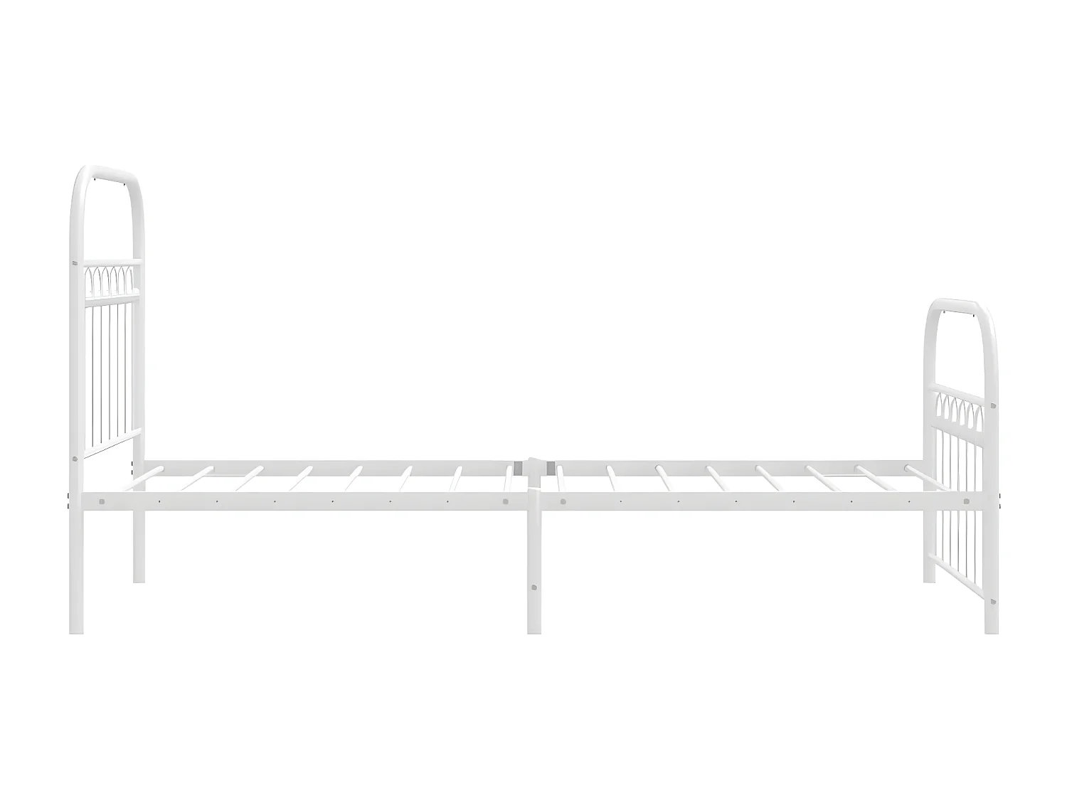 Estrutura de cama com cabeceira e pés 80x200 cm metal branco