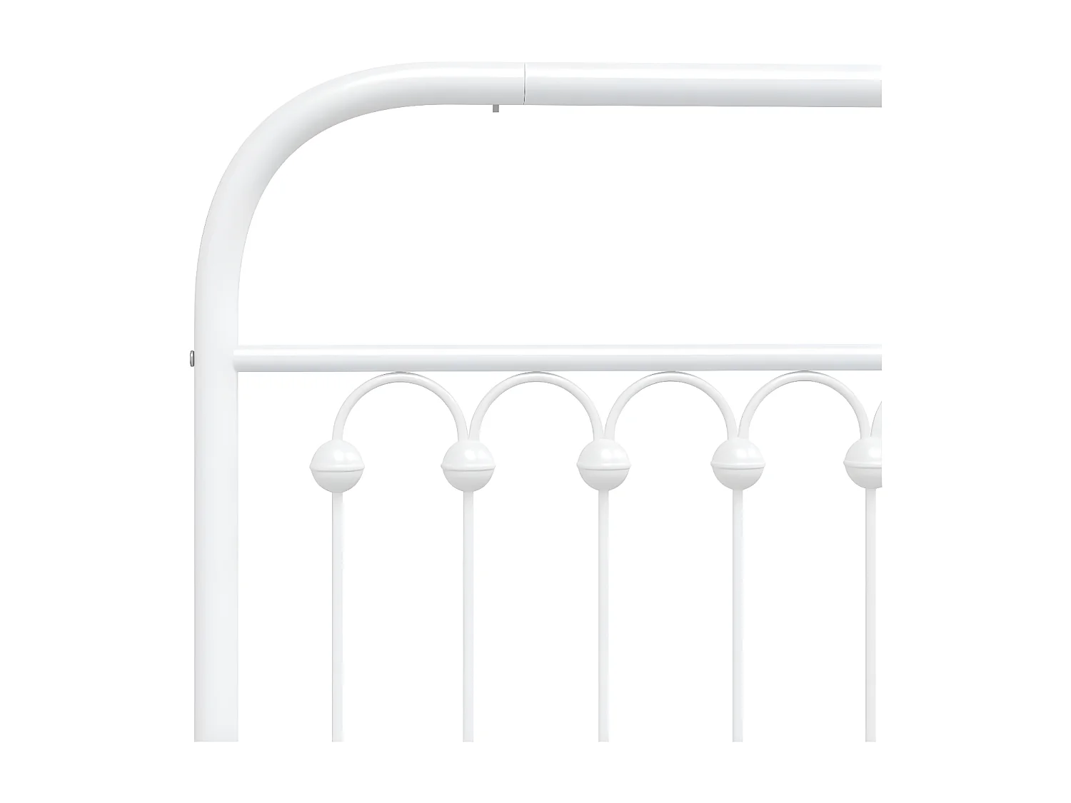 Estrutura de cama com cabeceira e pés 80x200 cm metal branco