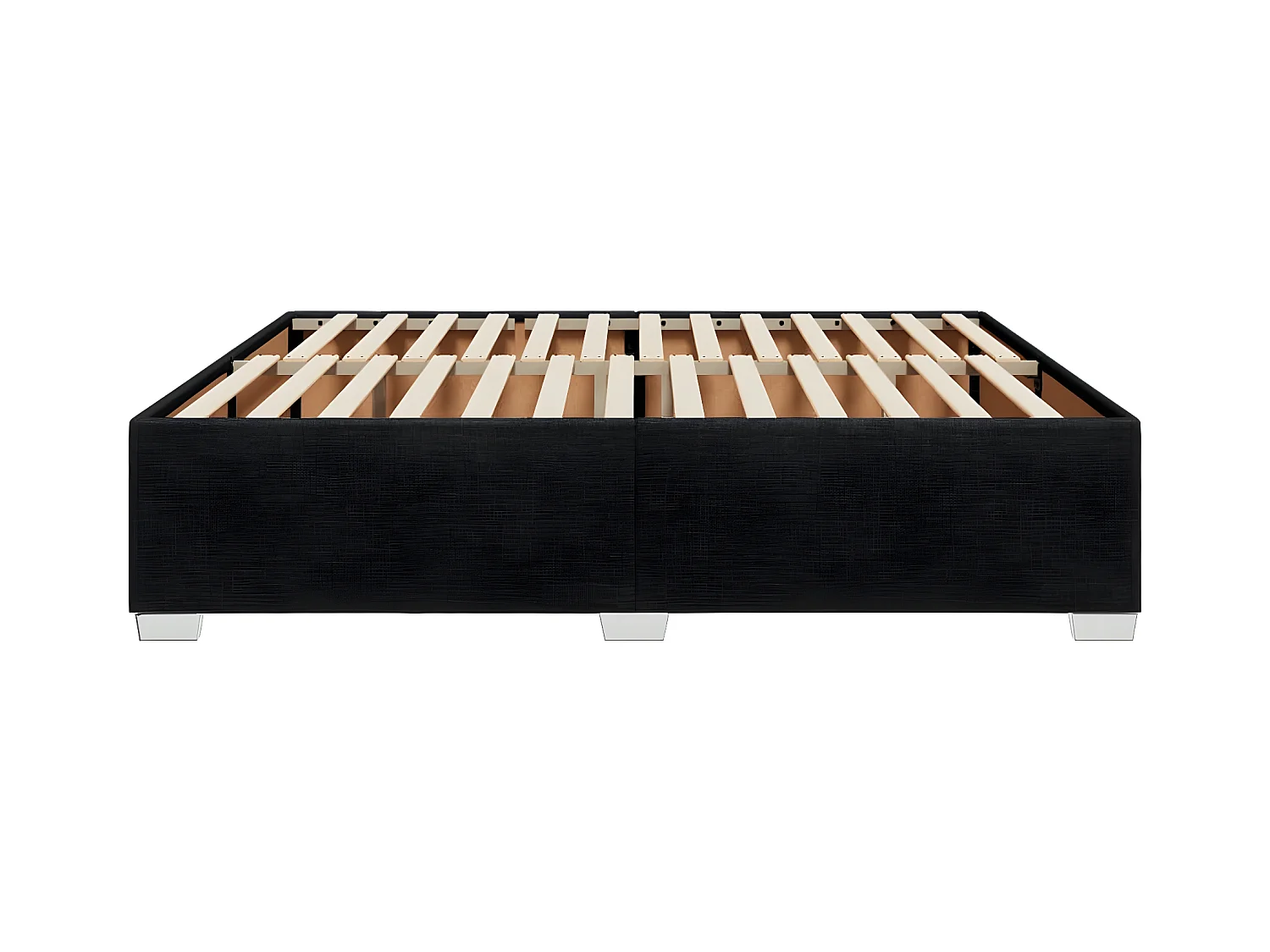 Cadre de lit Noir 180 x 200 cm Tissu