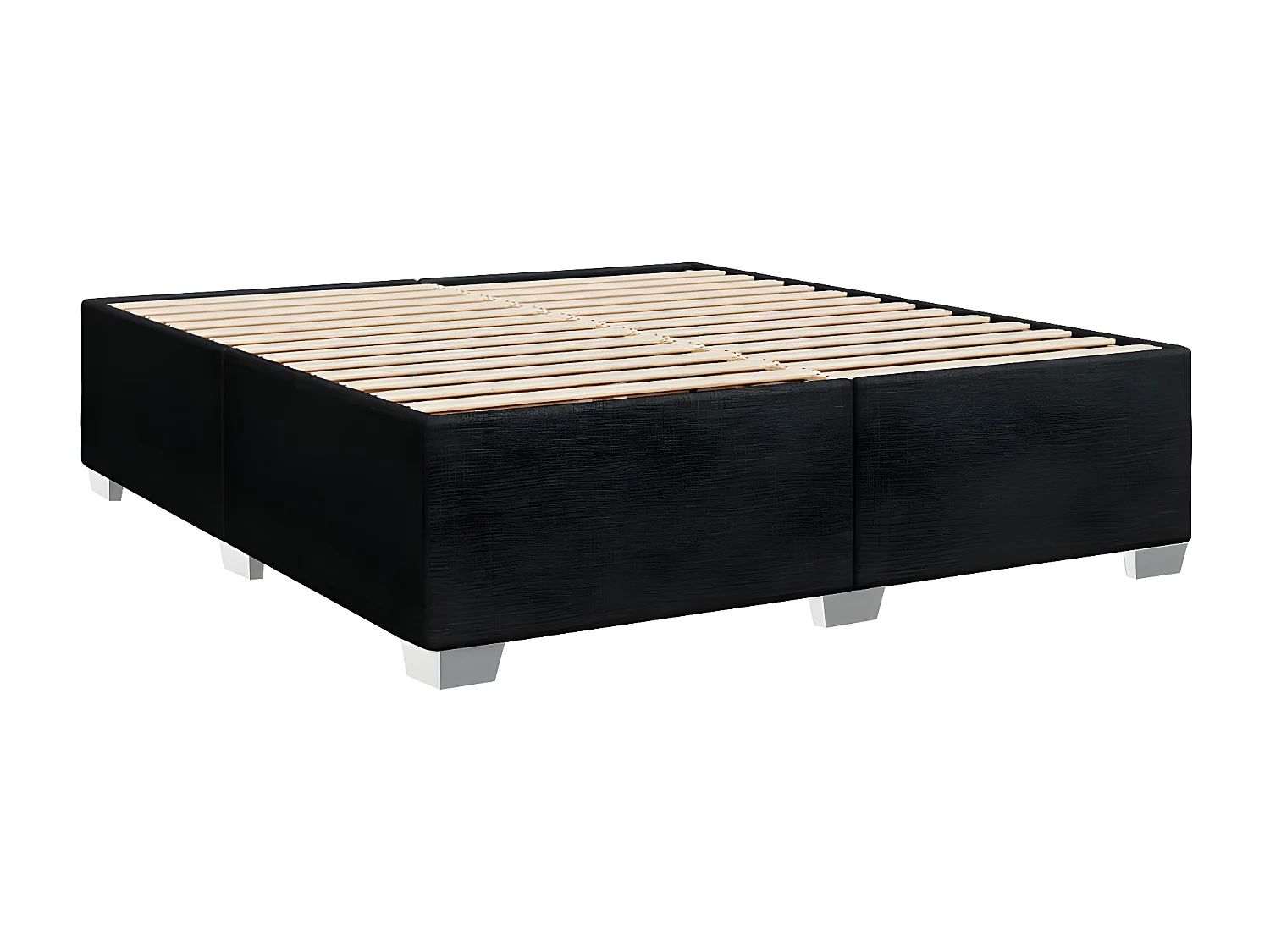 Estructura de cama tela gris claro 180x200 cm