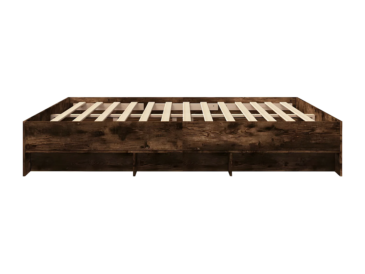 Estrutura de cama 200x200 cm derivados madeira carvalho fumado