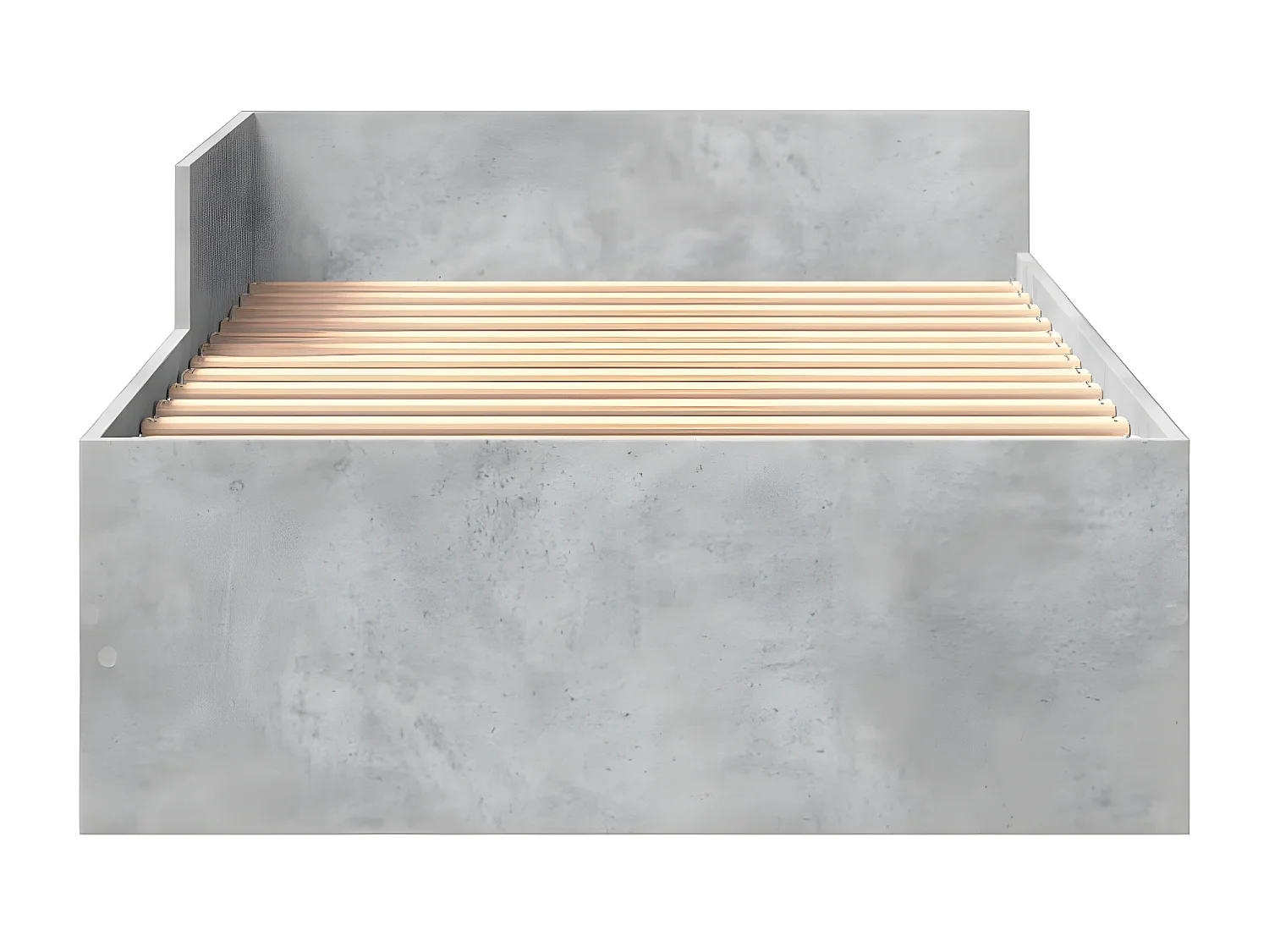 Cadre de lit gris béton 90x200 cm bois d'ingénierie