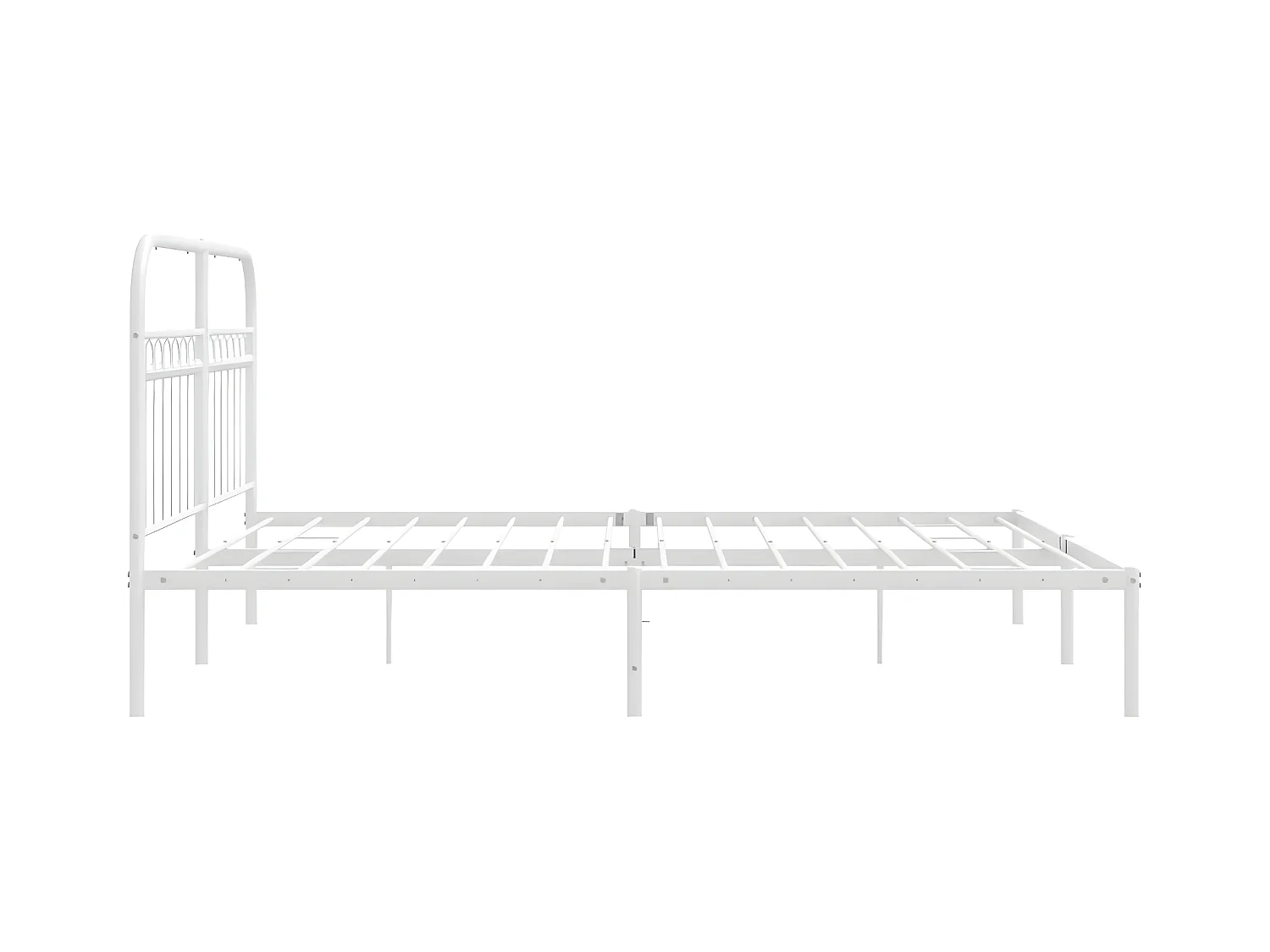 Estructura de cama con cabecero metal blanca 160x200 cm