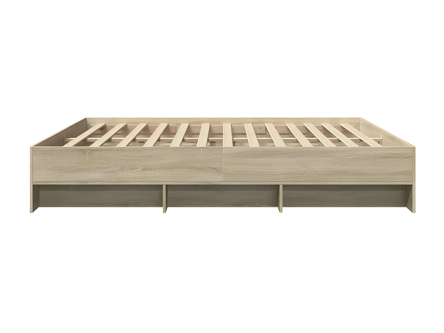 Estrutura de cama 200x200 cm derivados madeira carvalho sonoma