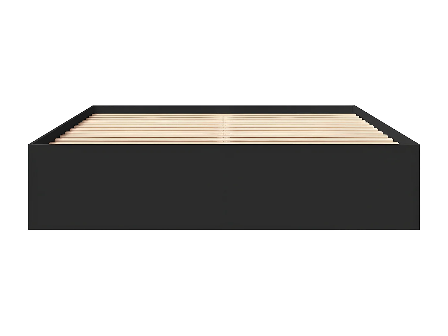 Estructura de cama madera de ingeniería negra 160x200 cm