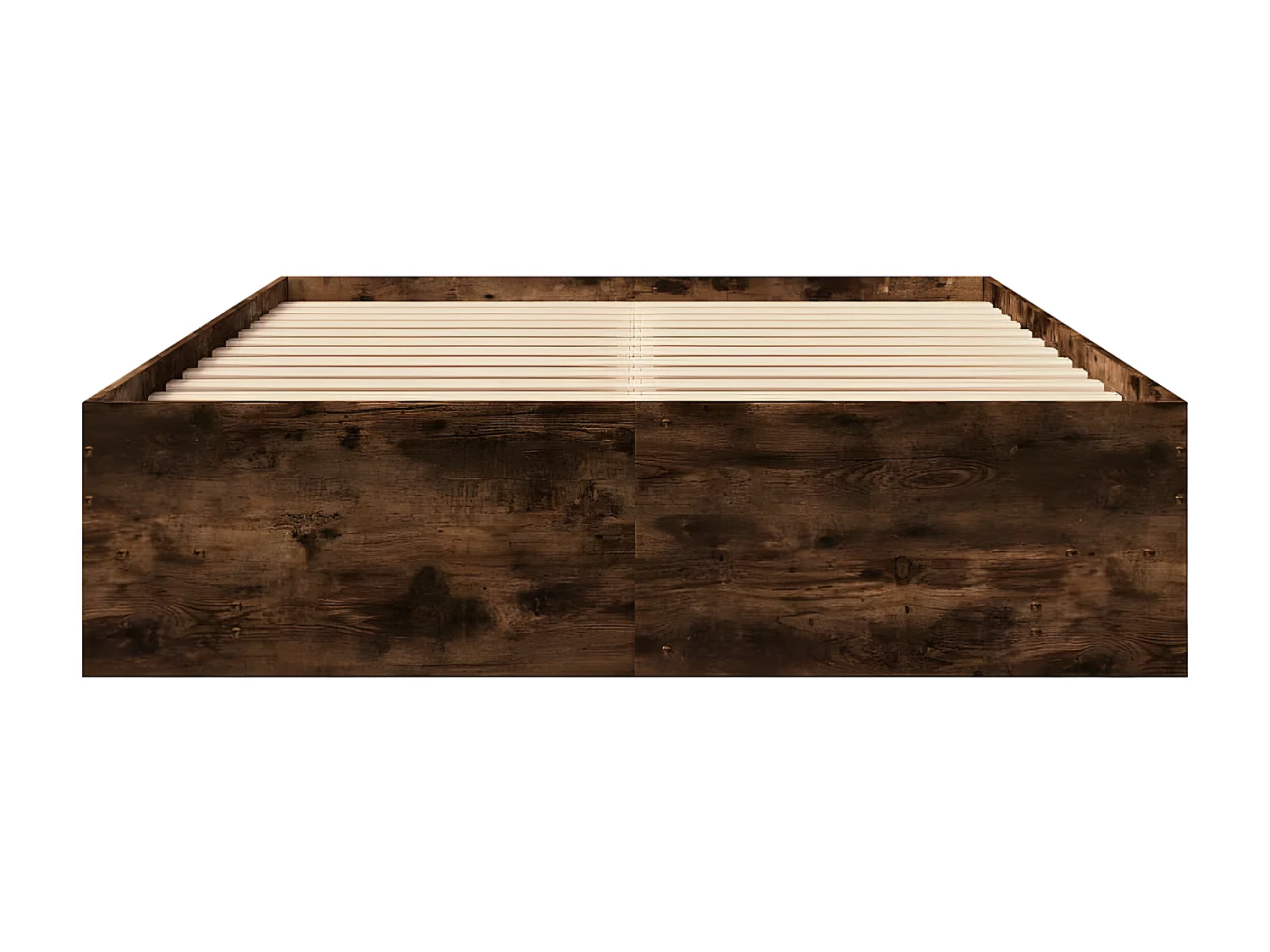 Cadre de lit chêne fumé 140x200 cm bois d'ingénierie