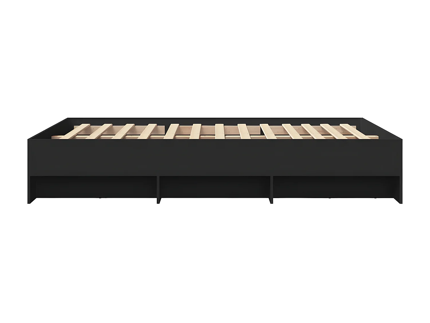 Estrutura de cama 120x200 cm derivados de madeira preto