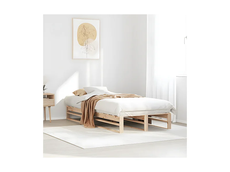 Cama sem colchão 90x200 cm madeira de pinho maciça