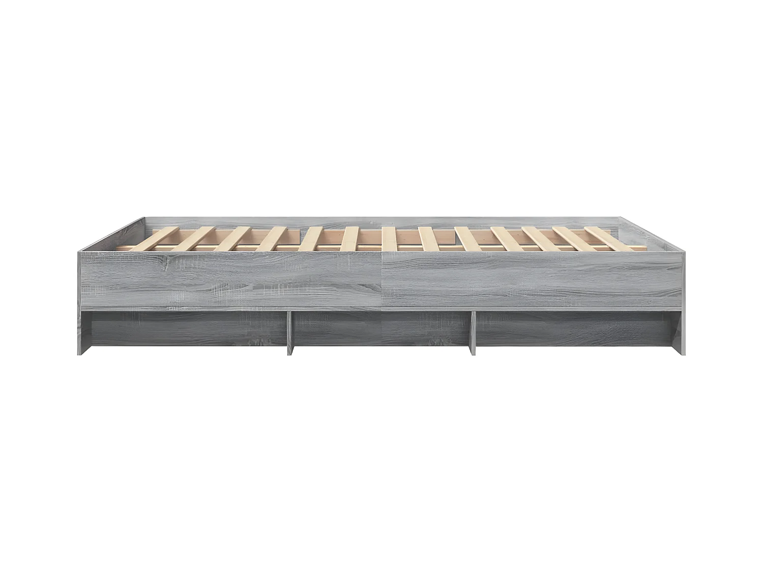 Estructura de cama madera de ingeniería gris Sonoma 140x190 cm