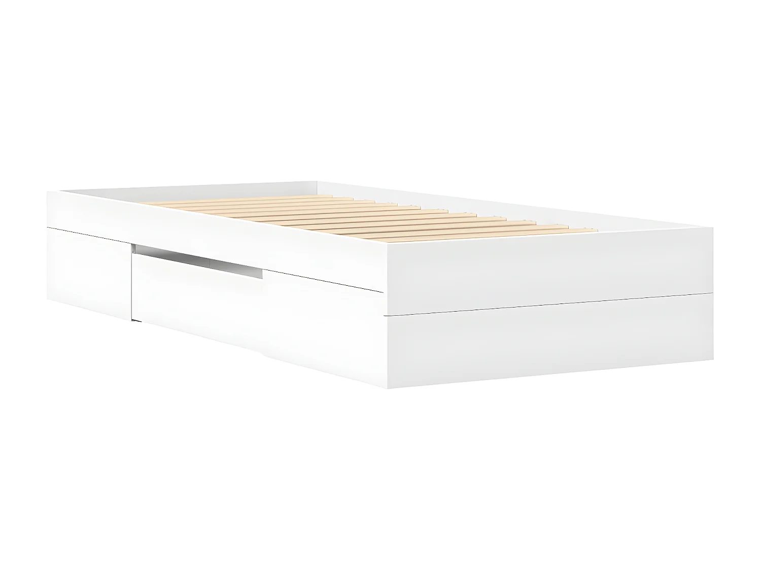 Estructura de cama madera de ingeniería blanca 90x200 cm