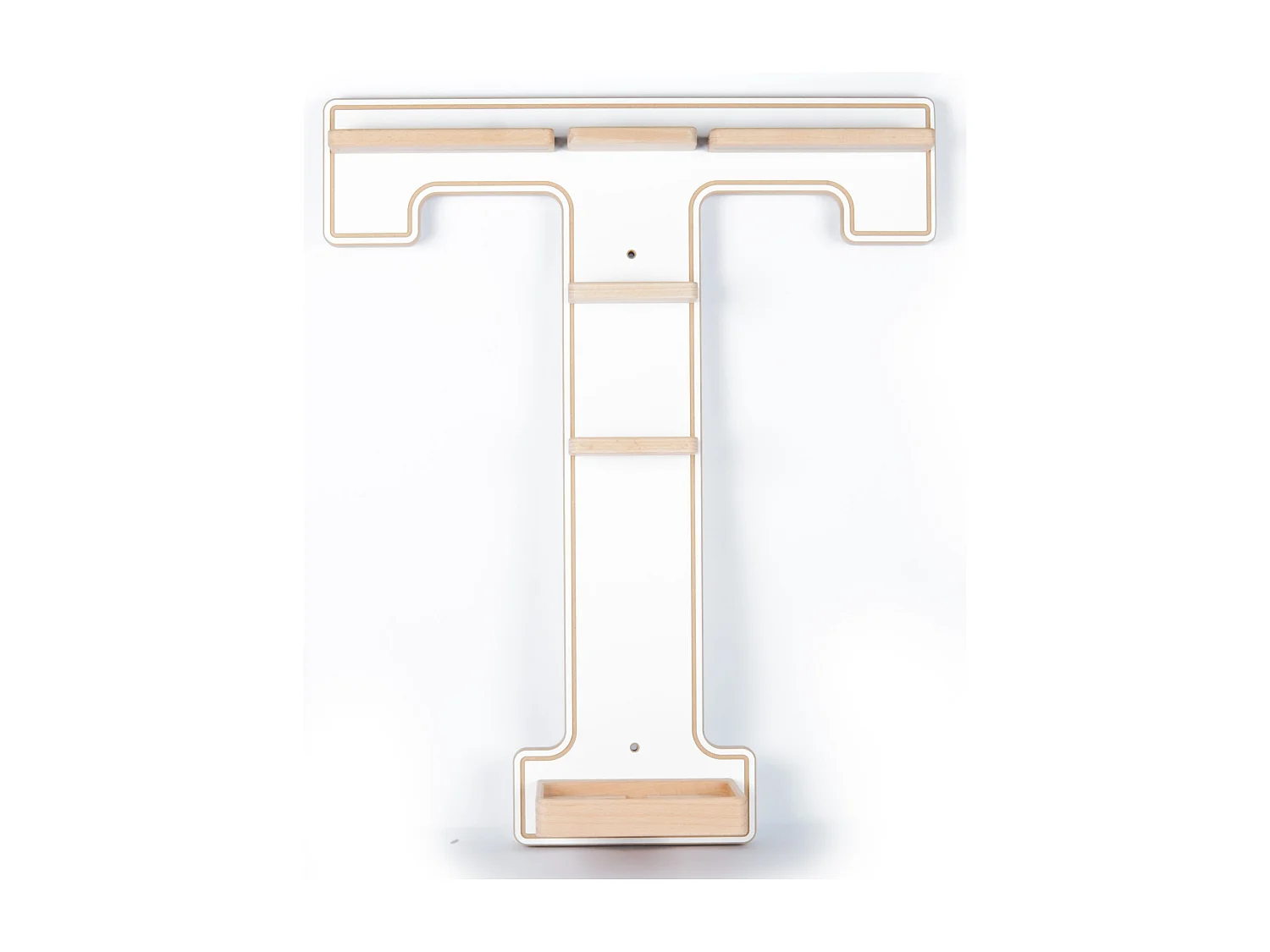 Wall Rack BOARTI Buchstabe White H. 54 x W. 45 x D. 19 cm