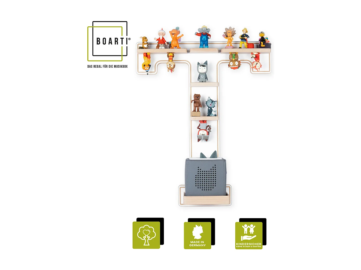 Wall Rack BOARTI Buchstabe White H. 54 x W. 45 x D. 19 cm